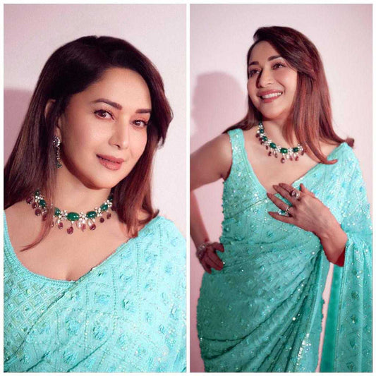 Madhuri Georgette Saree Bollywood collection