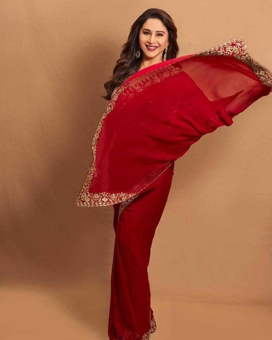 Madhuri Georgette Wedding Collection Saree