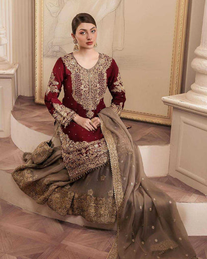 Faux Georgette Embroidery Suit