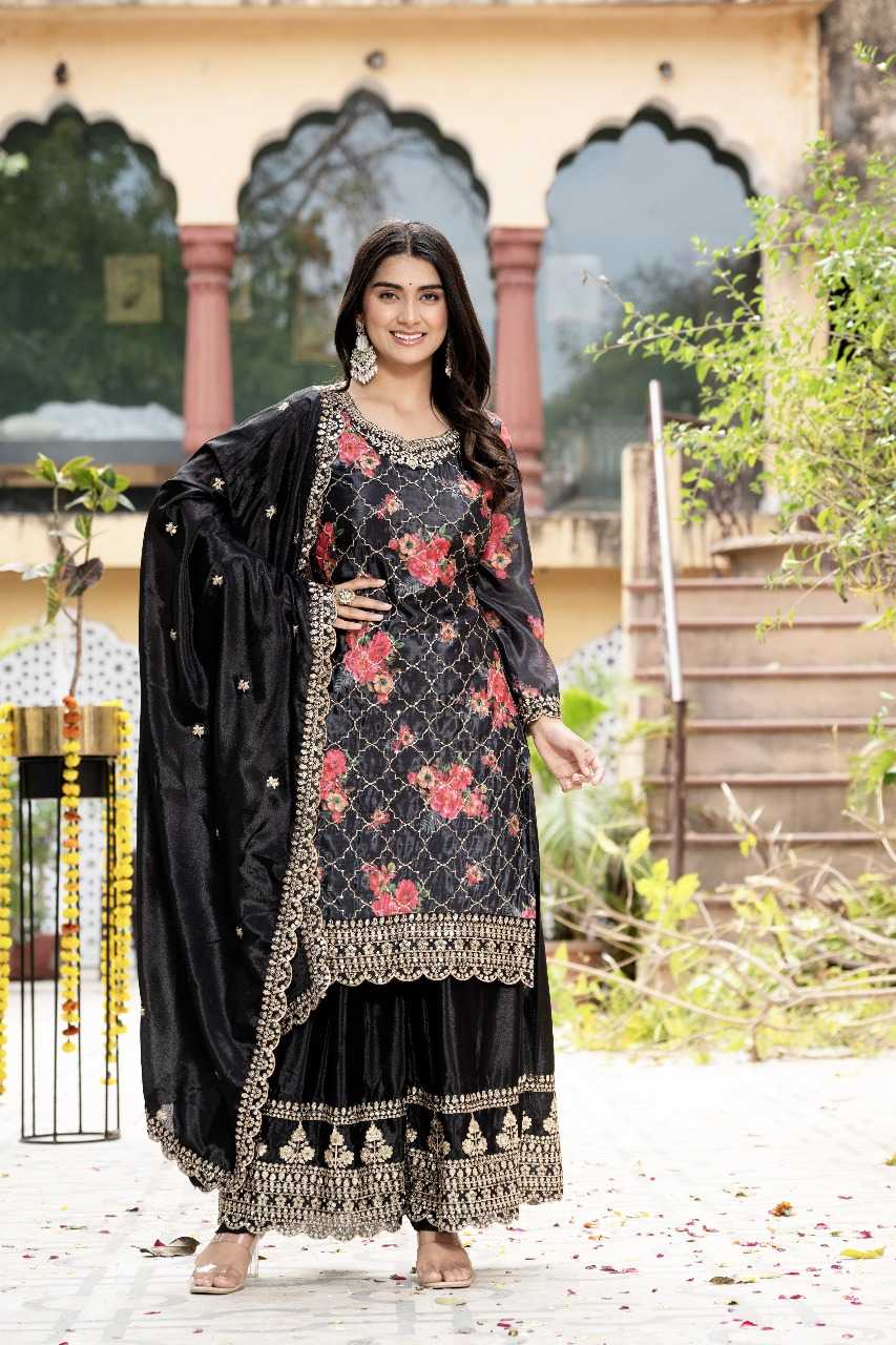 Chinnon Silk Designer Palazzo Suit