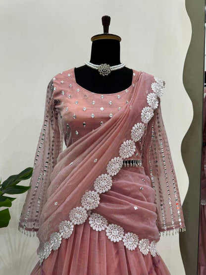Organza Ruffle Style Saree