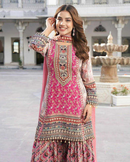 Amazing Georgette Palazzo Suit