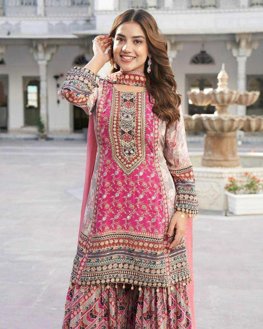 Amazing Georgette Palazzo Suit