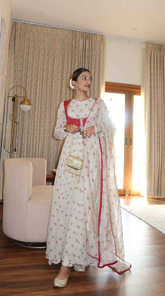 Faux Georgette Western Gown