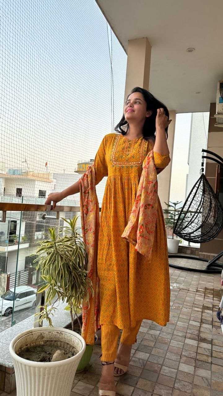 VISCOSE CHANDERI HALDI SUIT