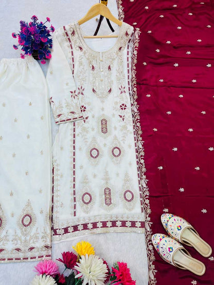 Chinnon Silk Palazzo Suit