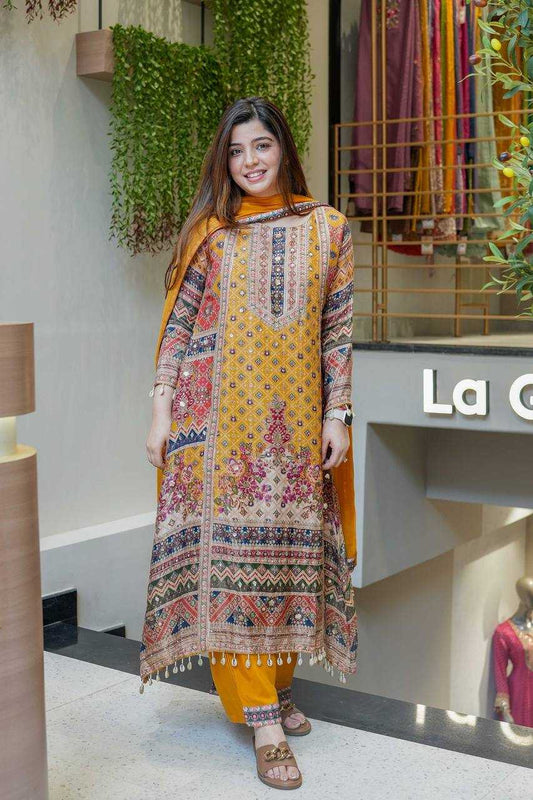 Chinnon Silk Designer Salwar Suit