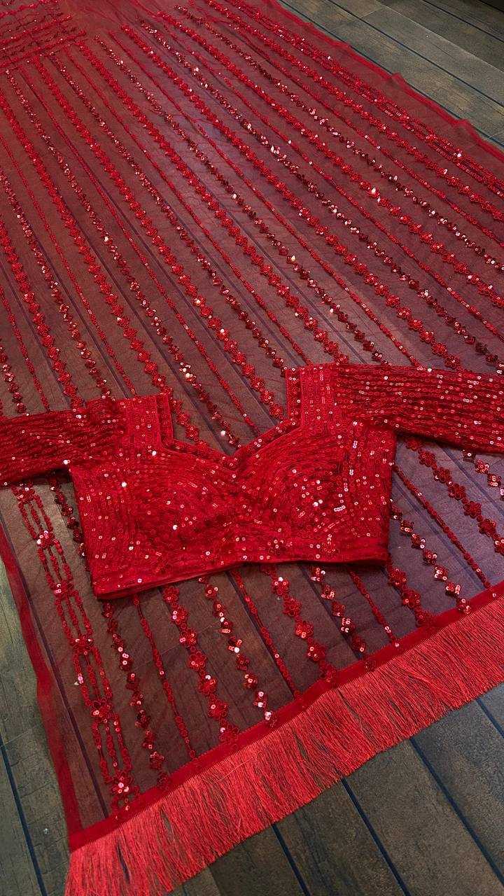 Net Saree with Sequence