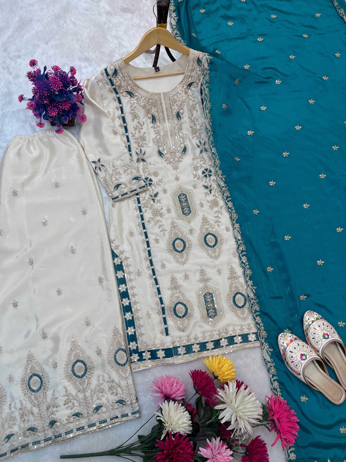 Chinnon Silk Palazzo Suit