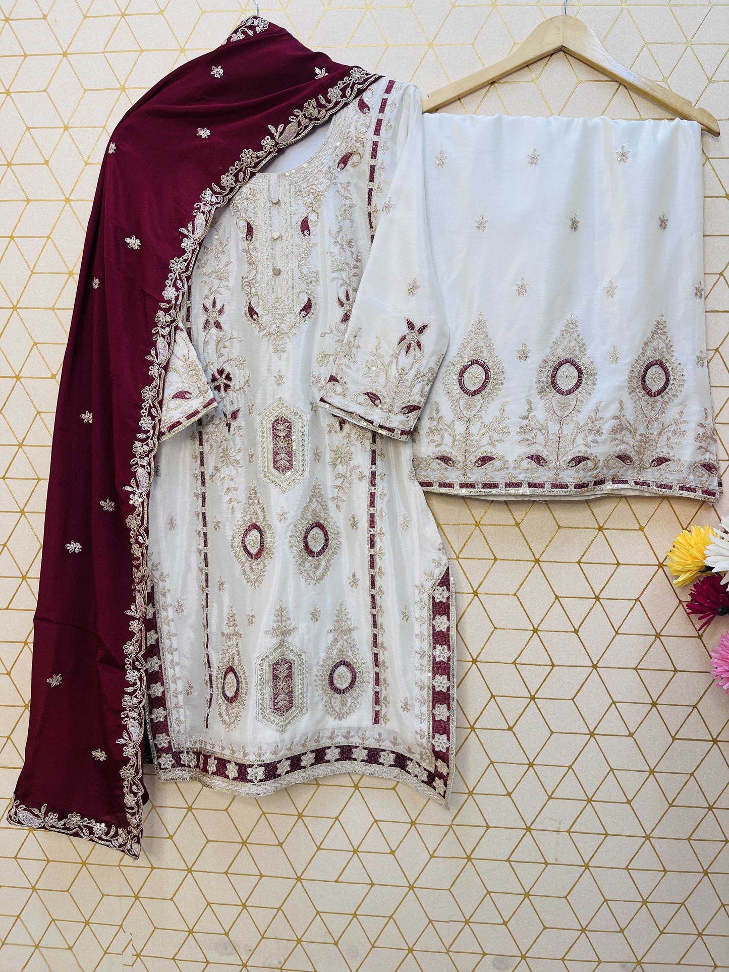 Chinnon Silk Palazzo Suit