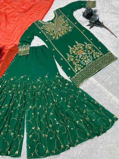 Vibrant Designer Sharara Suit