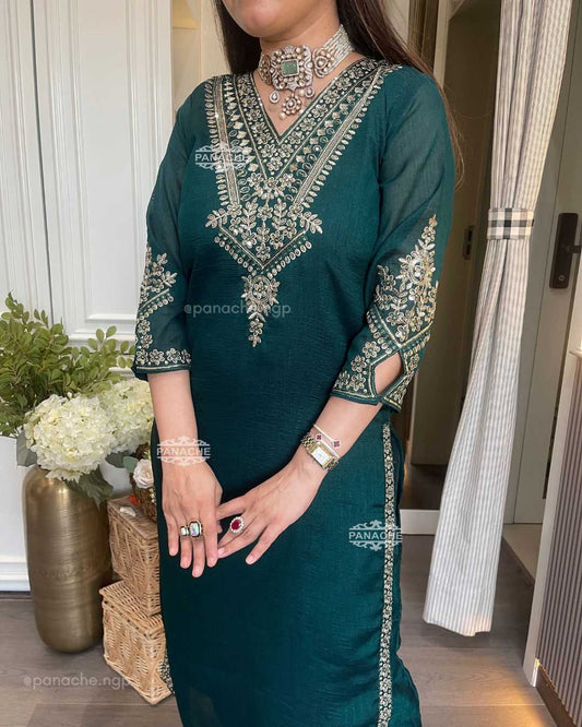 Vichitra Silk Designer Dress