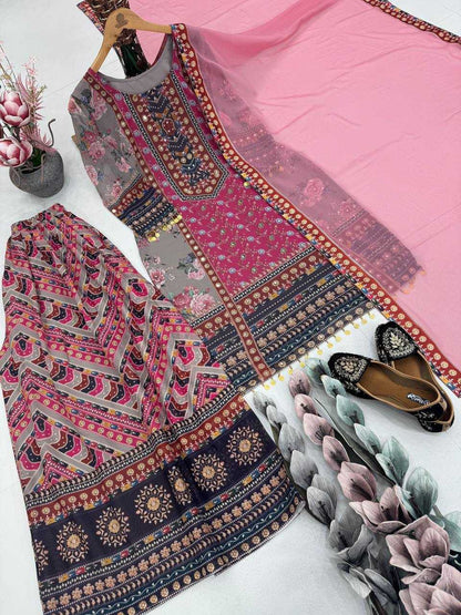 Amazing Georgette Palazzo Suit