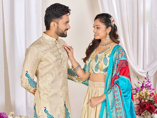 Couple Wear Dola Silk Designer Collection