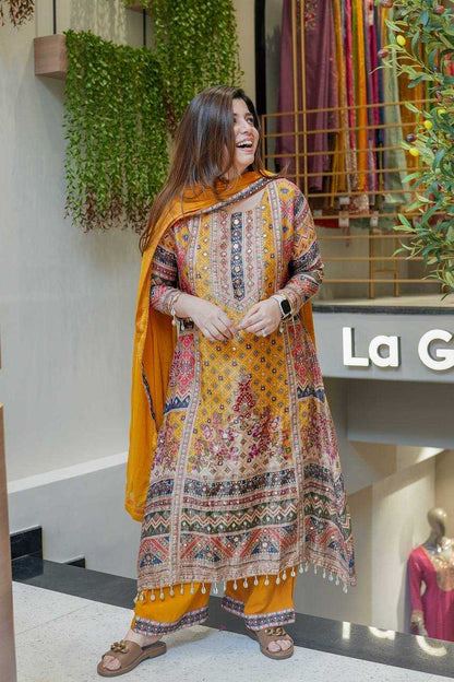 Chinnon Silk Designer Salwar Suit
