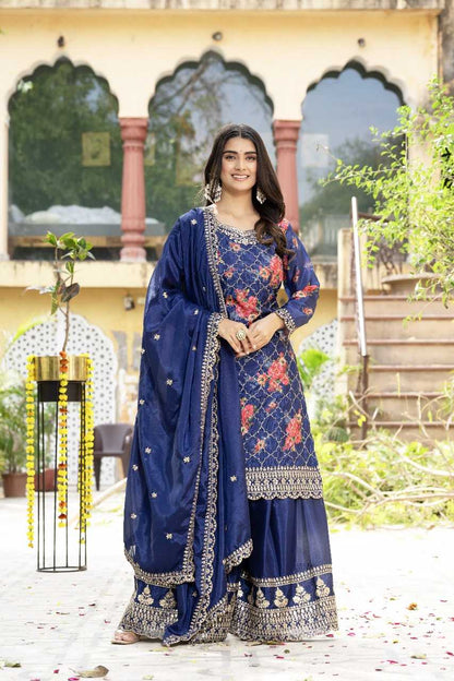 Chinnon Silk Designer Palazzo Suit