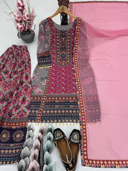 Amazing Georgette Palazzo Suit