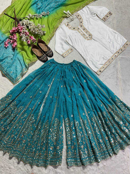 Malai Silk Designer Sharara Suit