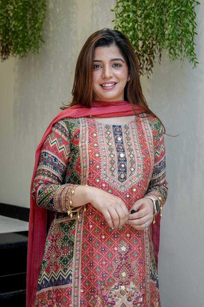 Chinnon Silk Designer Salwar Suit