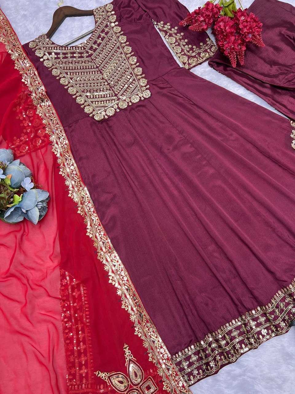 Chinon Silk Salwar Suit