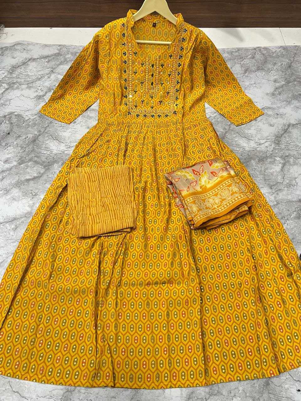 VISCOSE CHANDERI HALDI SUIT