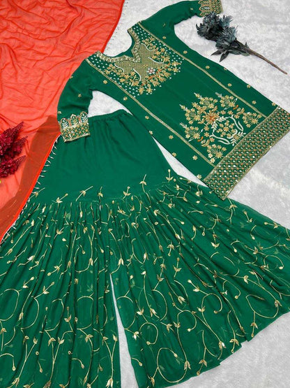 Vibrant Designer Sharara Suit
