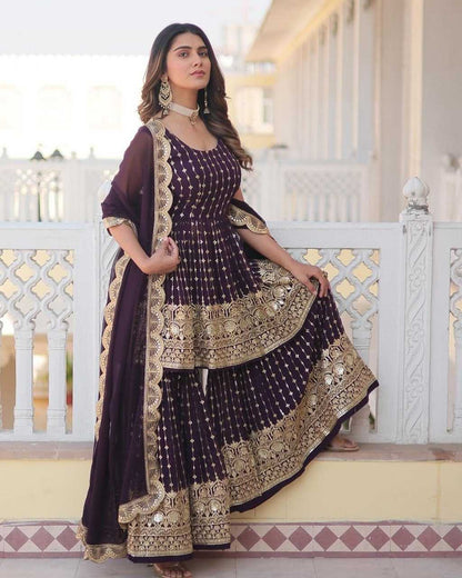 Faux Georgette Designer Suit
