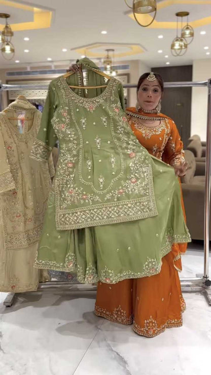 Crepe Palazzo Designer Suit