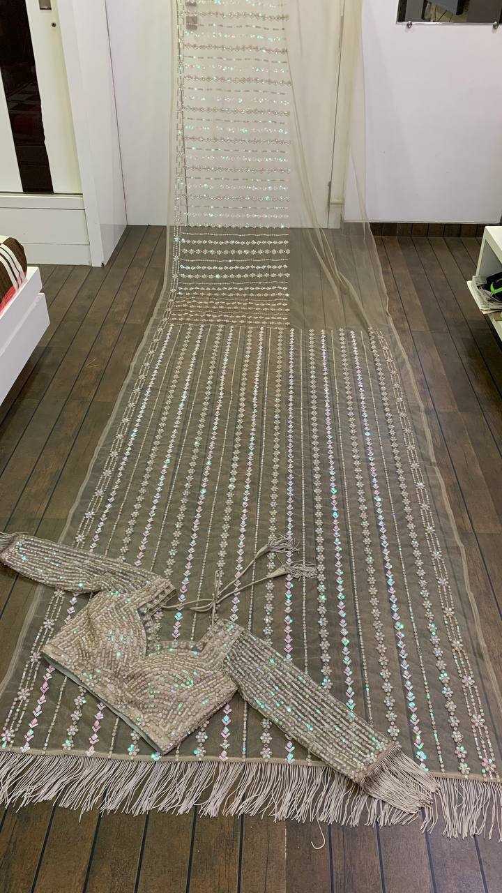 Net Saree with Sequence
