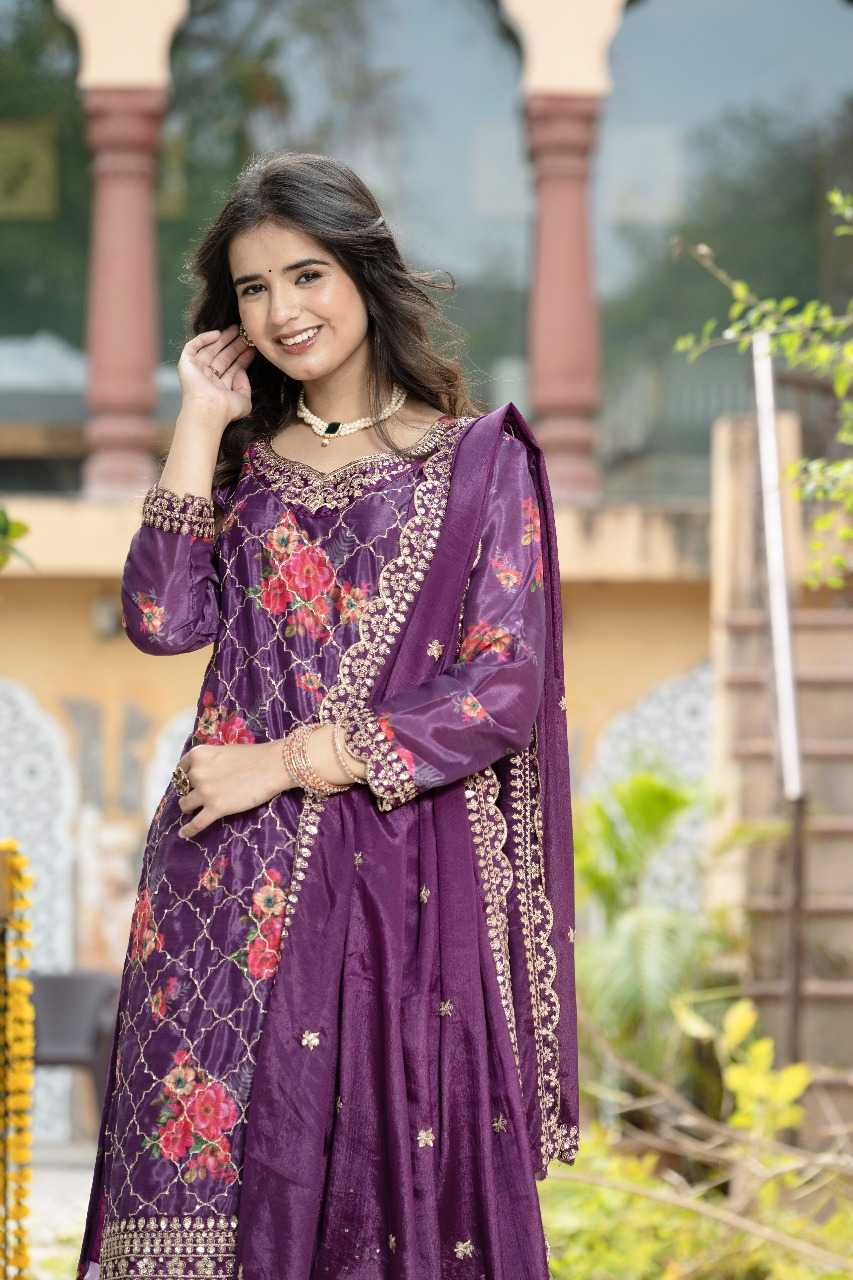 Chinnon Silk Designer Palazzo Suit