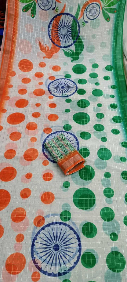 Amazing India Independence Saree