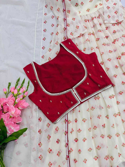 Faux Georgette Western Gown