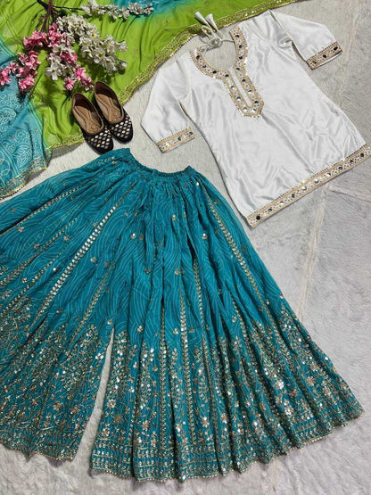 Malai Silk Designer Sharara Suit