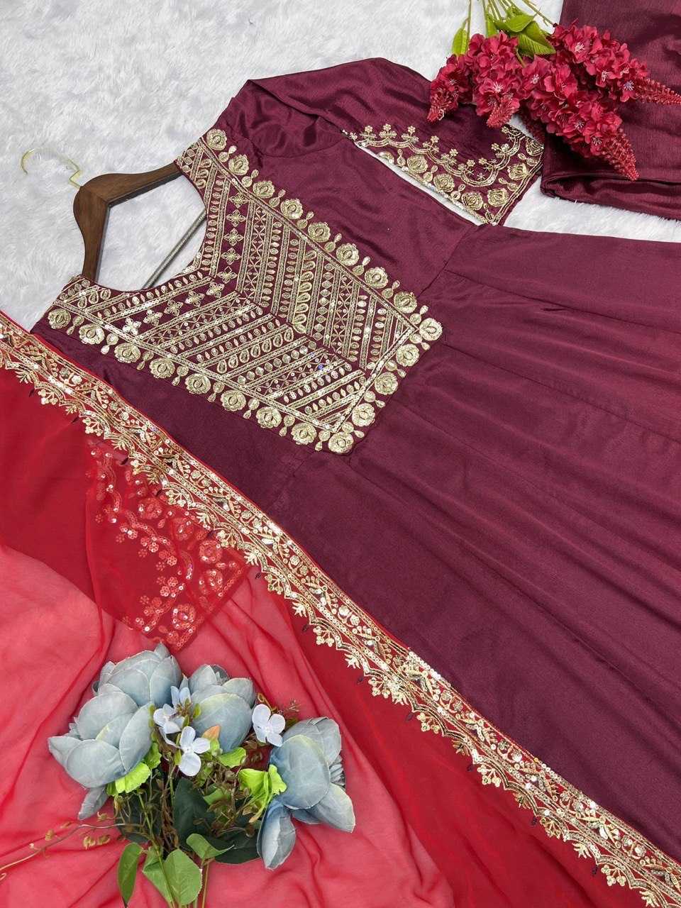 Chinon Silk Salwar Suit