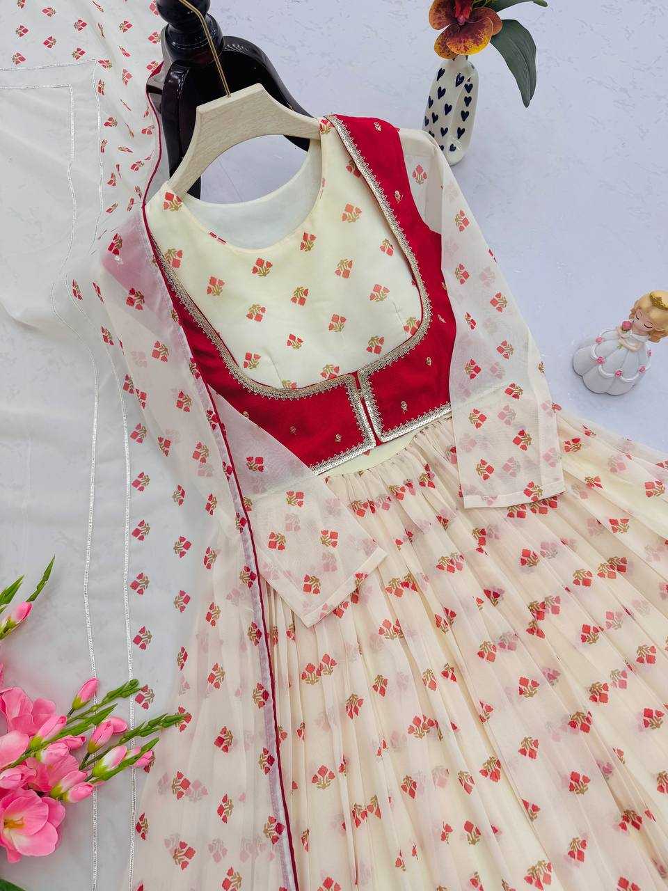 Faux Georgette Western Gown