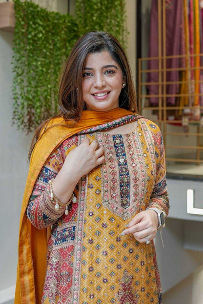Chinnon Silk Designer Salwar Suit