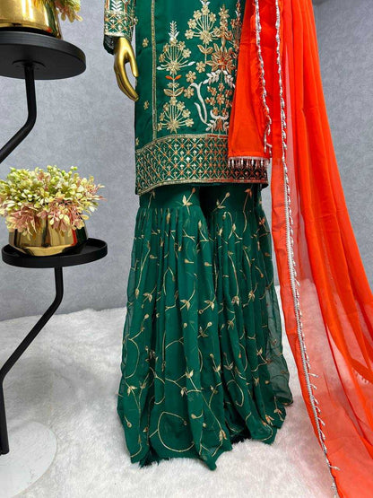 Vibrant Designer Sharara Suit