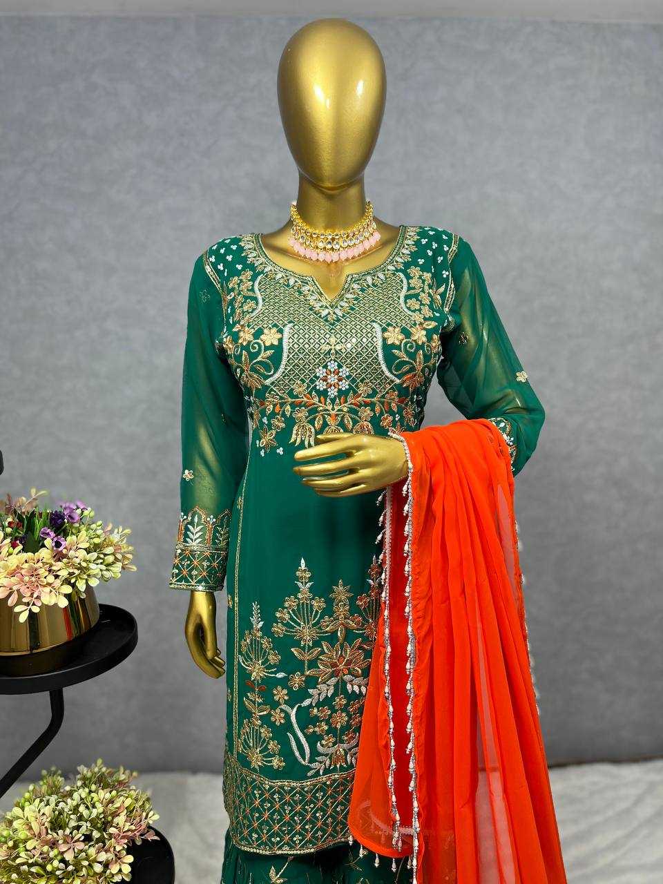Vibrant Designer Sharara Suit