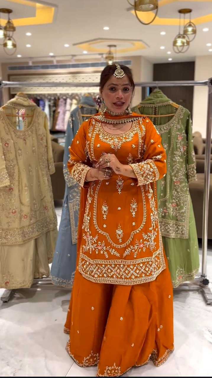 Crepe Palazzo Designer Suit