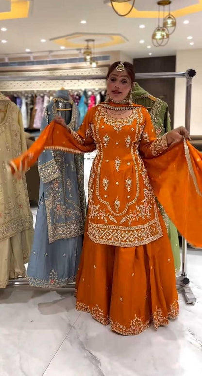Crepe Palazzo Designer Suit