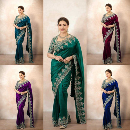Madhuri Chinnon Silk Saree