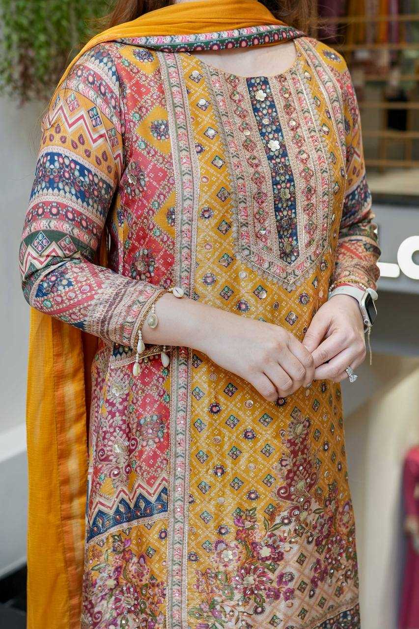 Chinnon Silk Designer Salwar Suit