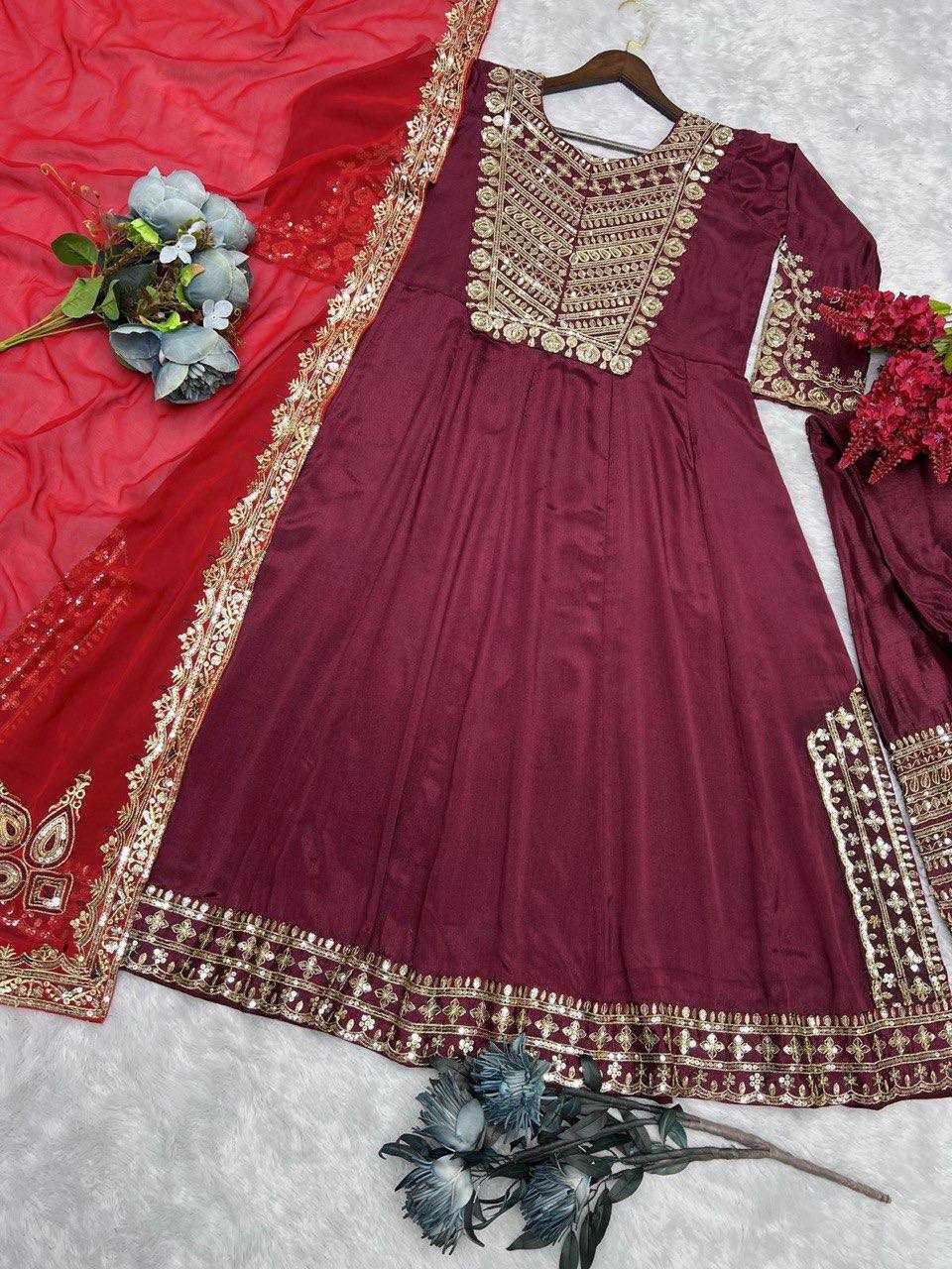 Chinon Silk Salwar Suit