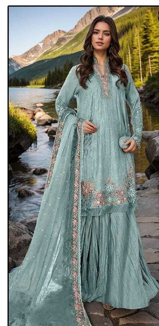 Heavy Organza Sharara Suit