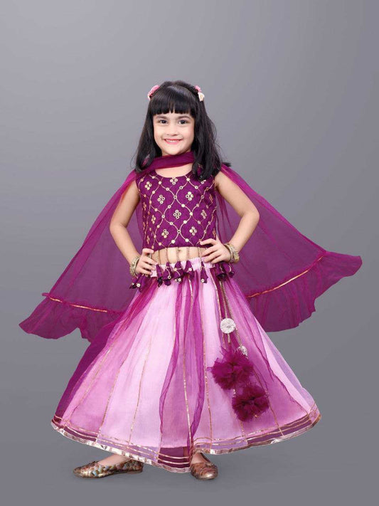 Art Silk  Baby Girl Wear Lehenga  Choli