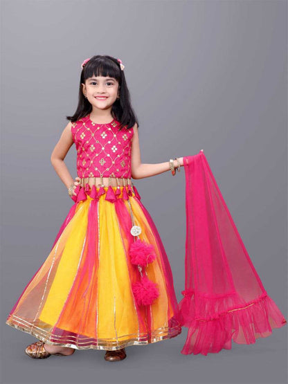 Art Silk  Baby Girl Wear Lehenga  Choli