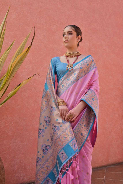 Banarasi Soft Silk With Zari Work PAITHANI Saree