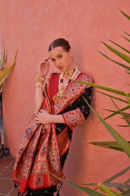 Banarasi Soft Silk With Zari Work PAITHANI Saree