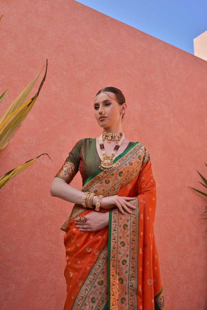 Banarasi Soft Silk With Zari Work PAITHANI Saree