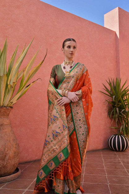 Banarasi Soft Silk With Zari Work PAITHANI Saree